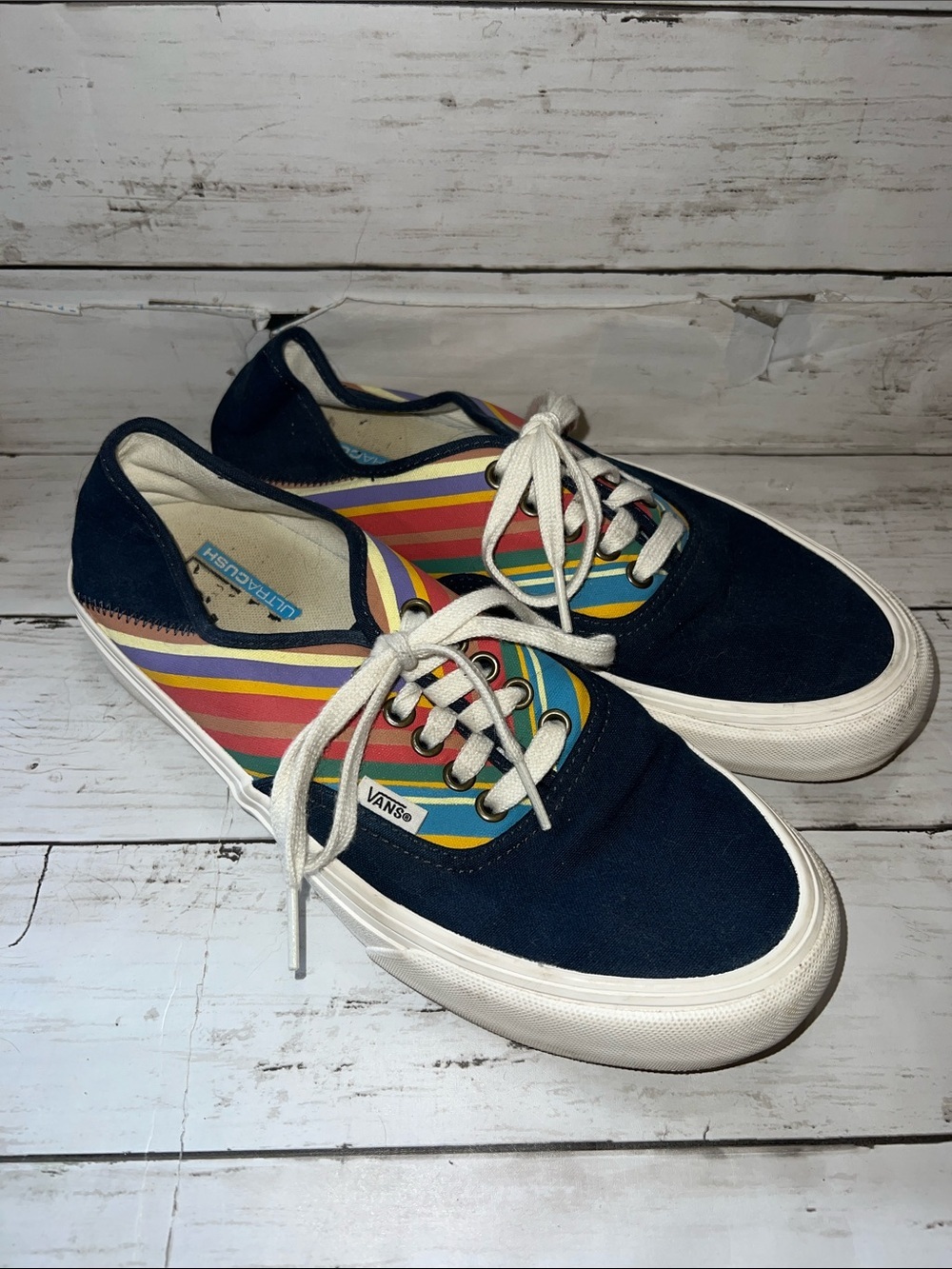 Vans Authentic SF Retro Stripes Dress Blue Women’s 10